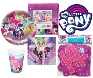 MY LITTLE PONY Party Paper Plates Napkins Tablecover Birthday Banner - Picture 1 of 9