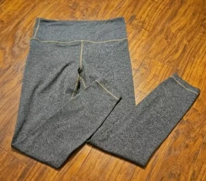 Athleta 7/8 Elevate Leggings in Nero, Grigio Maglia Blocco Colore Taglia Small - Foto 1 di 5