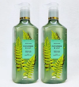 2 Bath & Body Works CUCUMBER LILY Gentle Gel Hand Soap Liquid Wash 8 oz - Picture 1 of 2