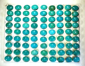 81 Pezzi 8x6 mm 82,5 ct Cabina Turchese Blu Naturale, Hubei Cina! TQ107 - Foto 1 di 2