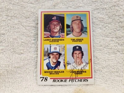 BEAUTIFUL 1978 Topps #703 Jack Morris AUTOGRAPHED RC, Detroit Tigers NMMT-JSA!! - Image 1 of 4