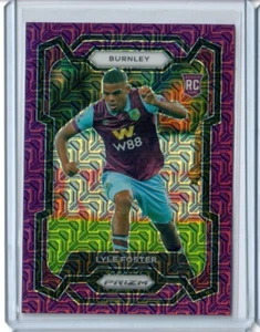 LYLE FOSTER 2023-24 Panini Prizm Premier League #275 RC PURPLE MOJO PRIZM #/25 - Foto 1 di 2