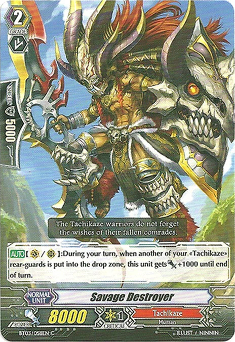 4 x Savage Destroyer - BT03/058EN - C Near Mint / Mint, English - Image 1 of 1