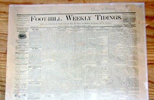 Rare 1882 Grass Valley CALIFORNIA newspaper Outlaw JESSE JAMES is SHOT TO DEATH - Picture 1 of 6