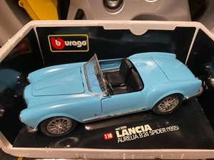 Bburago Burago Lancia Aurelia B24 Spider 1955 3010 1/18 Light Blue - Picture 1 of 2