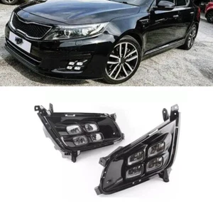 Par de faros antiniebla LED ABS 12V DRL luz de circulación diurna para Kia Optima K5 2014-2015 - Imagen 1 de 6