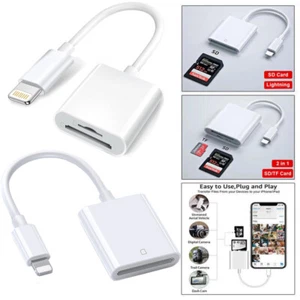 For iPhone to SD TF Card Camera Reader Adapter for iPhone 14/13/12/11 Pro Max AU - Picture 1 of 17