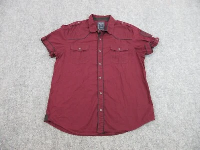 Guess Shirt Mens Adult Extra Large Red Button Up Casual Preppy Lightweight - Image 1 of 4