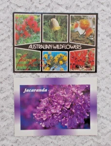 Lote de 2 postales "Flores silvestres australianas" sin usar. - Imagen 1 de 2