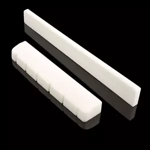 6 String Guitar Bone Bridge Saddle and Nut Made of Real Bone (For Classic) - Picture 1 of 6