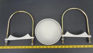 Neu Trägerrohr Rückdeckel & zwei U-Bolzen für 6" PVC Rohr Lagerregal - Bild 1 von 6