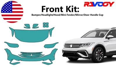 For Volkswagen Tiguan S SE 2022-2024 Front Paint Protection Film PreCut Kit PPF - Image 1 of 4