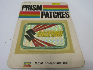 NIB OLD VINTAGE SUZUKI PRISM SERVICE STATION PATCH APPEREAL ACCESSORIES - Picture 1 of 1