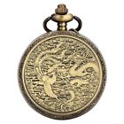 Bronze Dragon Phoenix China Style Gossip Pocket Watch Lucky Amulet Peace Mascot