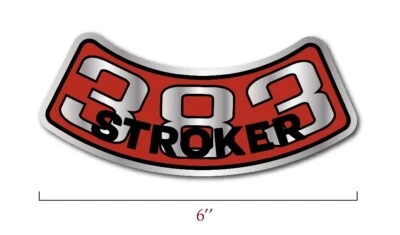 NEW 383 Stroker Air Cleaner Decal Sticker for Chevrolet C10 Corvette Classic GM - Image 1 of 4