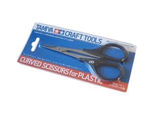 TAMIYA CRAFTTOOLS LEXANSCHERE FÜR PLASTIK & BLECH, GEBOGEN # 300074005 - Bild 1 von 2