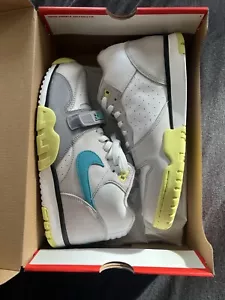 Mens Nike AIR TRAINER 1 'CITRON' White Teal Nebula Neutral Gray 9.5 - Picture 1 of 6
