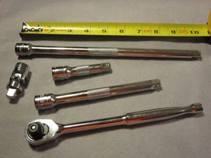 MATCO SILVER EAGLE 3/8" DRIVE 5-PC Trinquete 3 Extensiones y Juego Universal Nuevo - Imagen 1 de 13
