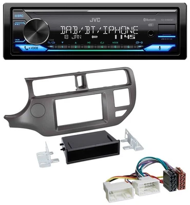 JVC Bluetooth DAB USB MP3 Autoradio für Kia Rio UB 2011-2014 anthrazit - Bild 1 von 4