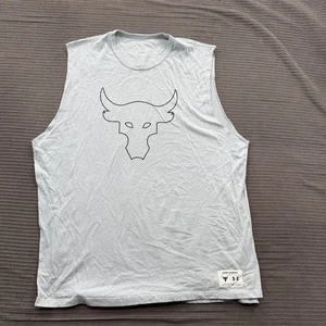 Under Armour Project Rock ärmelloses Shirt Herren 2XL blau Bull Gym Workout Top - Bild 1 von 9