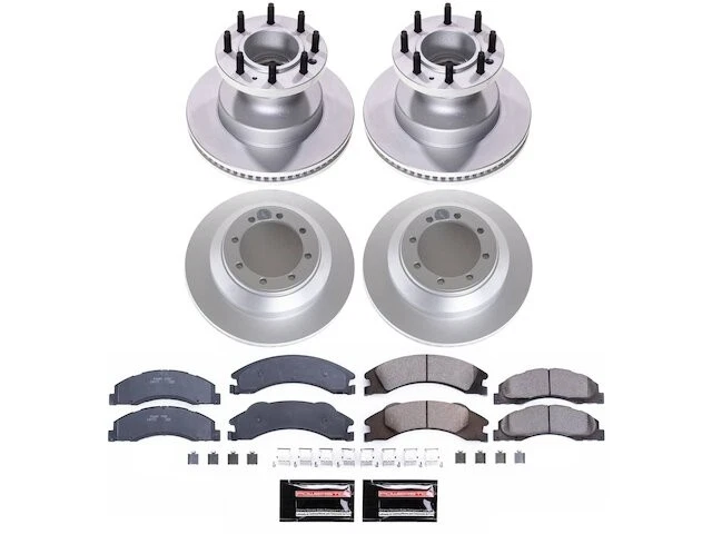Kit de pastilha de freio dianteiro e traseiro e rotor para Ford E350 Super Duty E450 DF13M6 - Imagem 1 de 1