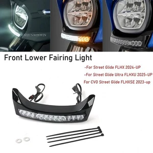 LED Headlight Lower Fairing Light For Harley Street Glide FLHX 2024-UP - Picture 1 of 12