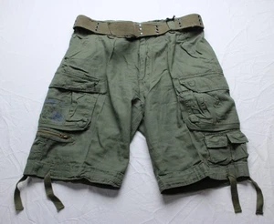 Brandit Men's Savage Vintage Belted Cargo Shorts CN6 Olive Size XL NWT - Picture 1 of 3