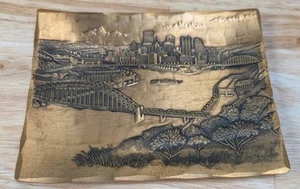 Wendell August Handmade Solid Bronze Bridge Tray Grove City PA. Berlin OH - Picture 1 of 4