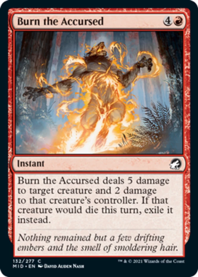 x1 Burn the Accursed - Innistrad: Midnight Hunt - NM - MTG - Image 1 of 1