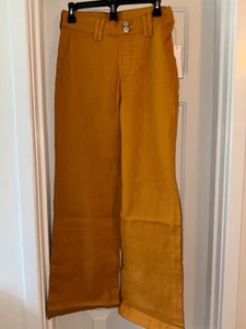 DENIM & CO Adaptive Easy Stretch Denim  Wide Leg Jeans HARVEST GOLD sz 6 - Picture 1 of 2