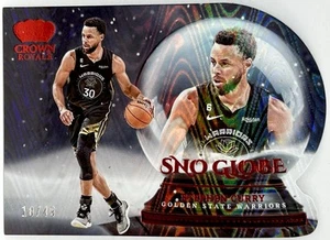2022 Stephen Curry Panini Crown Royale Sno Globe Red Die Cut /49 Warriors HOF #6 - Picture 1 of 2