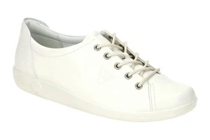 Ecco Schuhe SOFT 2.0 weiß Damenschuhe bequeme Schnür-Halbschuhe 20650301007 NEU - Bild 1 von 8