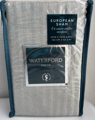 Almohada Waterford Lysander Platinum EURO falsa NUEVA Foto 1 de 4