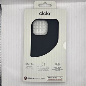 CLCKR Coque de Protection G-Form pour MagSafe pour Apple iPhone 15 Pro - Noir Carbone - Photo 1 sur 4