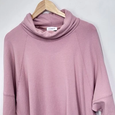 Evereve Rosa Capucha Cuello Sudadera Túnica Con Bolsillos Talla Pequeña b43 Foto 1 de 4