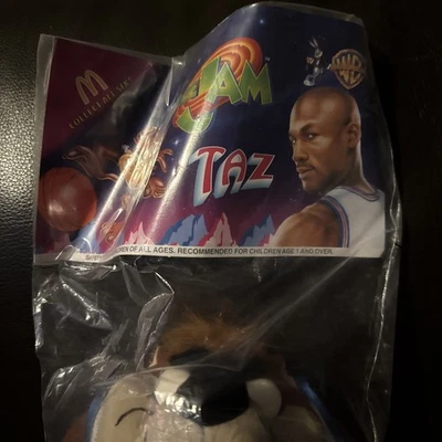 Peluche "Taz" McDonald's Space Jam 1996 vintage - nuevo en bolsa (nuevo en caja), 8" / sellado Foto 1 de 4