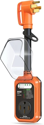 RV Surge Protector 50 Amp Waterproof, RV Circuit Analyzer with Full Electrical P - Image 1 of 4