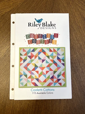 Riley Blake ~ Confetti Cottons Fabric Swatch Card - Image 1 of 4