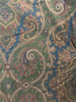 Vtg RALPH LAUREN King Duvet Cover BRIANNA PAISLEY Brown/Blue/Green RARE Read! - Image 1 of 4