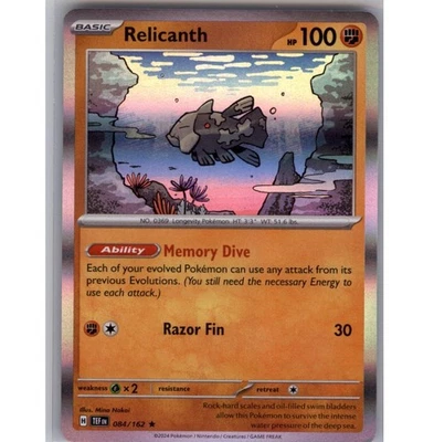 Relicanth - Holo Rare SV05: Temporal Forces 084/162 NM - Image 1 of 2