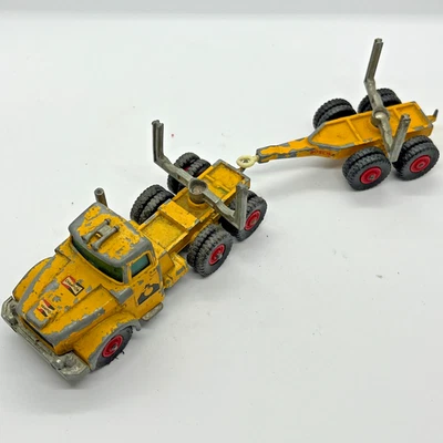 Matchbox Lesney - K10/19 Scammell Pipe Truck and trailer - Playworn Box1 - Image 1 of 4