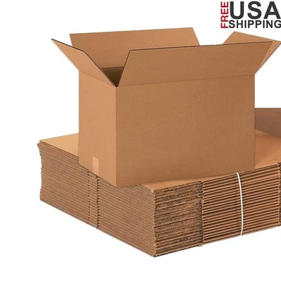Heavy Duty Shipping Boxes 20 Pack Moving & Storage Corrugated Cardboard New - Image 1 of 4