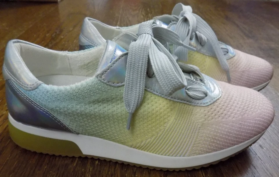 Zapatillas Ara Fusion Rosa Pastel Arco Iris Metálicas Iridiscentes Lisboa Dynergy 8.5 Foto 1 de 4