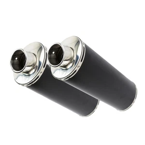 Yamaha YZF1000 14B R1 09-14 Black oval single outlet ROAD LEGAL Exhaust Pipes - Picture 1 of 1