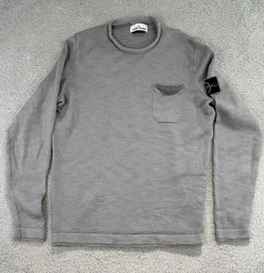 Stone Island Sweatshirt Erwachsene Rollkragen Langarm Logo Herren Größe Small grau - Bild 1 von 16