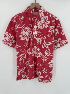 Reyn Spooner Alfred Shaheen Hawaiian Shirt Reverse Floral Print Aloha Mens Large - Picture 1 of 4
