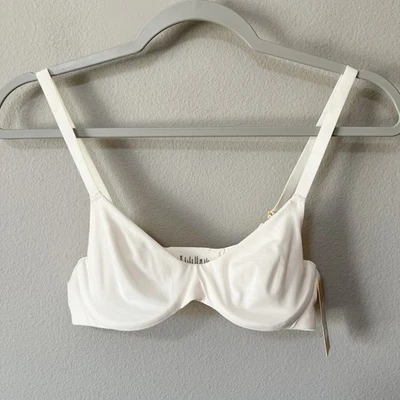 ThirdLove Organic Cotton T Shirt Bra Sea Salt Off White Size 34A1/2 Non-Padded  - Image 1 of 4