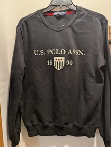 U.S. Polo Association Men's Large Black Logo Sweatshirt NWT - Picture 1 of 11