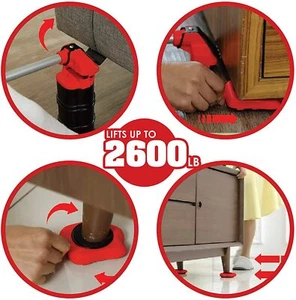 Heavy Duty Furniture Lifter with 4 Sliders for Easy and Safe Moving, 18 pcs kit - Picture 1 of 10