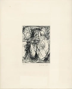 Asger Jorn 1966 Copperplate Print Autograph Size H 18.3 x W 14.9 in - Picture 1 of 9